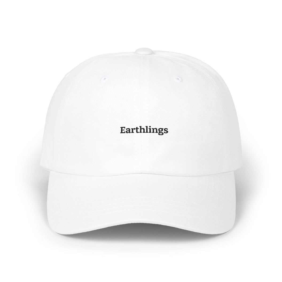 Earthlings Dad Cap — Minimal Embroidered Baseball Hat