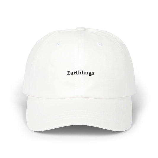 Earthlings Dad Cap — Minimal Embroidered Baseball Hat